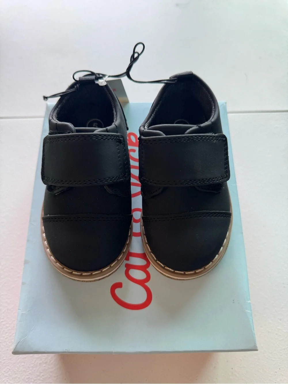 Cat & Jack Black Hook-and-Loop Dress Shoes for Kids